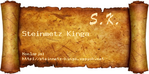 Steinmetz Kinga névjegykártya
